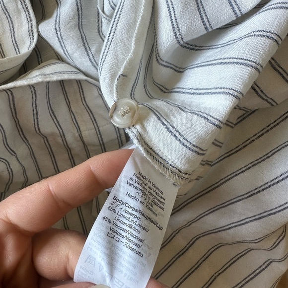 MADEWELL Nautical Preppy Women's 16 Side-Button Midi Skirt Indigo Pinstripe - Picture 8 of 9